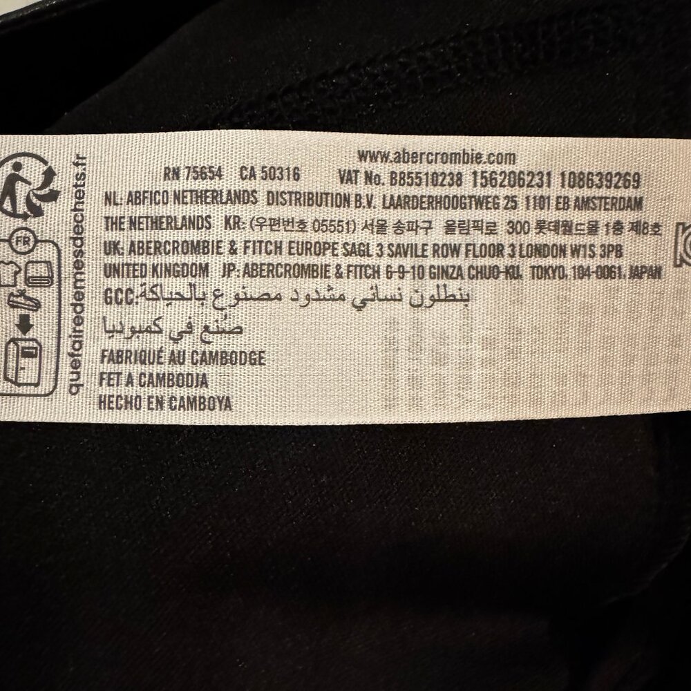 Abercrombie & FItch Faux Black Leather The '90s Straight Rise Jeans Sz 2β¦ - Picture 11 of 12
